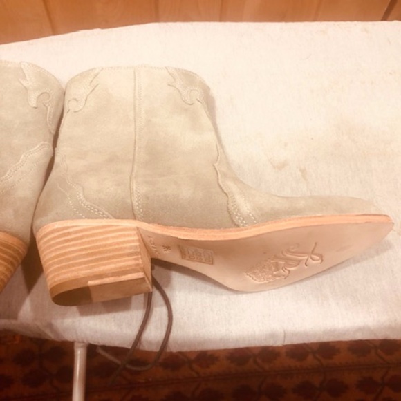 Free People New Frontier Western Dusty Mint suede 36.5 - Picture 5 of 11